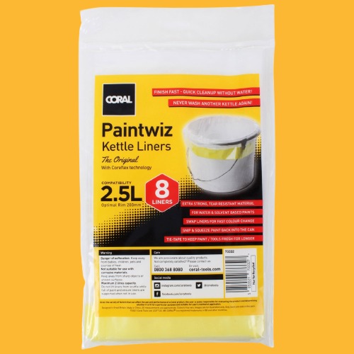 Coral PaintWiz Paint Kettle Liners - 2.5L - Pack of 8