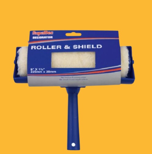 Paint Roller With 9 Shield Guard Wall Ceiling Supadec Emulsion Painting
