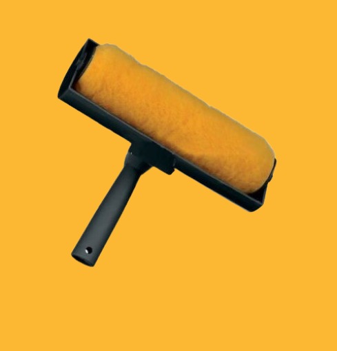 Paint Roller With 9 Shield Splatter Guard
