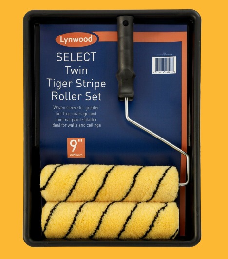 Tiger 9 Paint Roller Set With 2 Sleeves Tray Roller