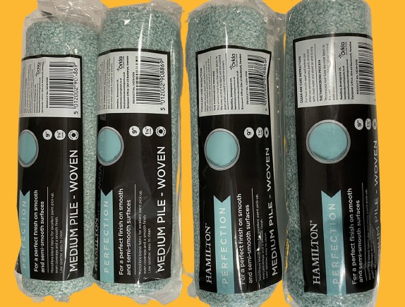 Hamilton Perfection Medium Paint Pile Roller Sleeve 9 Inch X 4 Rollers
