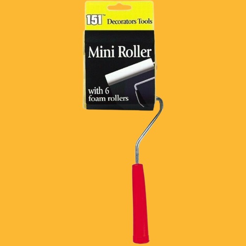 Mini Paint Roller With 6 Refills Uk