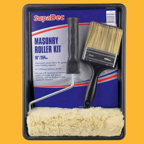 Masonary Paint Roller Kit 4 Inch Brush And Tray