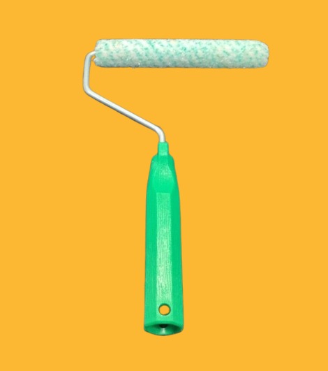 Green Handled Paint Roller Textured Cover