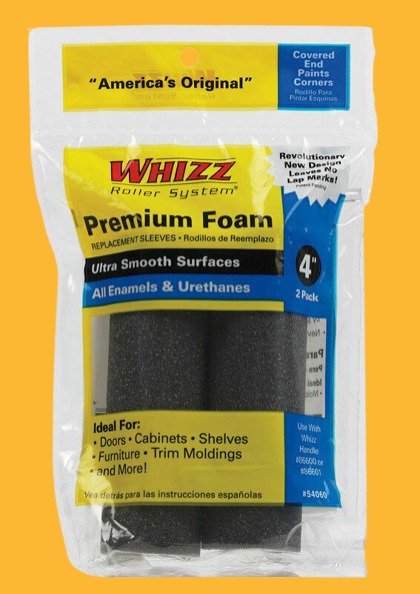 2 Pack Whizz Premium Foam Paint Roller Cover 4 Inch