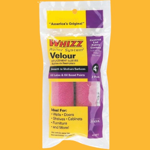 Whizz Purple Velour 4 In Roller Cover 2 Pack
