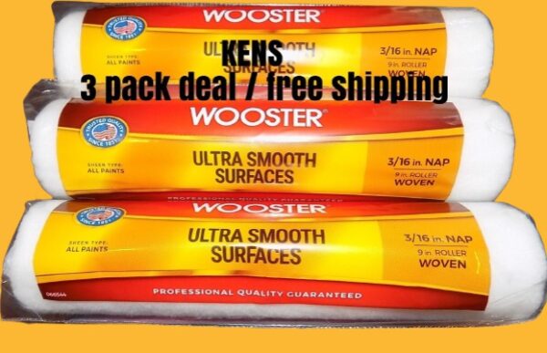 Wooster Ultra Smooth Rollers Cover 9 Inch 3 Pack
