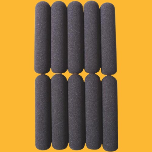 10 Pk Whizz 6 Inch Premium Black Foam Mini Paint Roller Cover