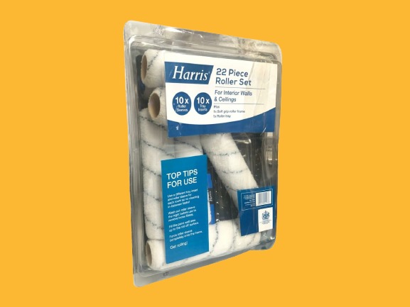 Harris 22 Pce Paint Set Grip Missing 3 Rollers & 1 Tray Insert