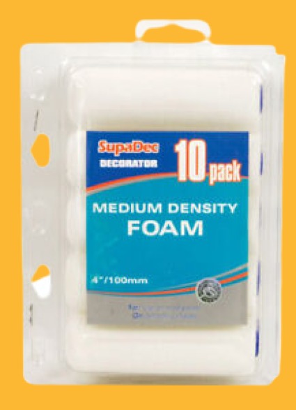 Supadec Medium Foam Roller Refills 4 Inch Pack of 10