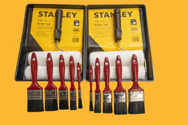 Stanley Bumper Pack 10 Brushes & 2 X 9 Inch Paint Roller Sets